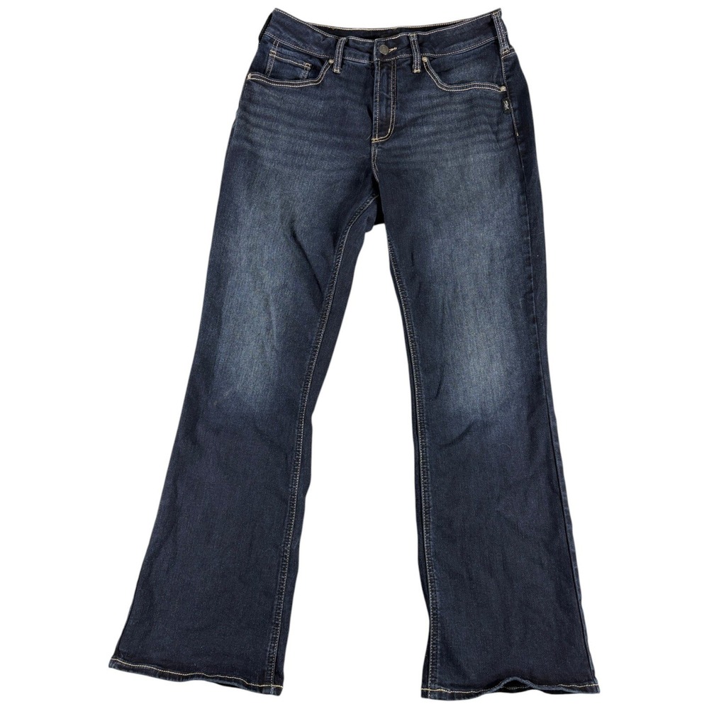Silver Jeans Co Avery Slim Bootcut Womens 32x31 Dark Wash Stretch Western Denim